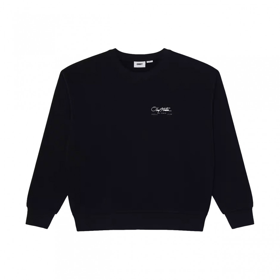 Men's Sweatshirt Black - Obey Autograph