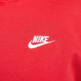 Nike Sportswear Club Fleece Κόκκινο - Ανδρική Μπλούζα Φούτερ  Εικόνα 3