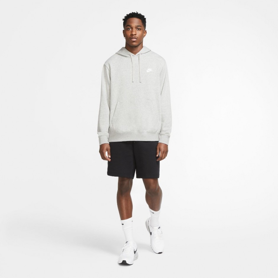Nike Sportswear Club Fleece Γκρι - Ανδρικό Φούτερ Με Κουκούλα