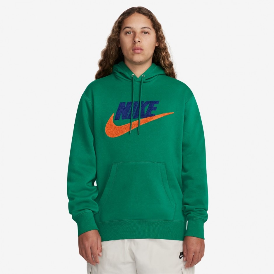 Nike Club Fleece Πράσινο - Ανδρικό Φούτερ Με Κουκούλα