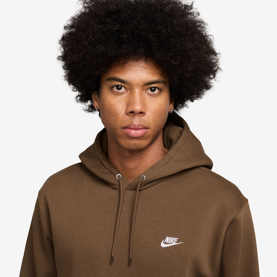 NIKE M NK CLUB HOODIE FN3859-235 Brown