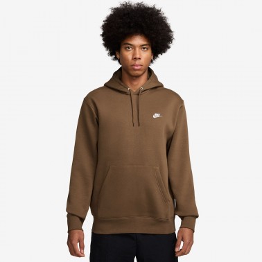 NIKE M NK CLUB HOODIE FN3859-235 Brown