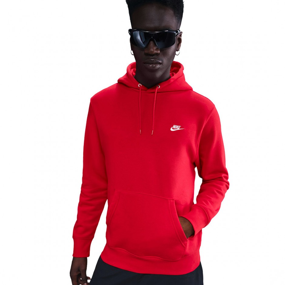 NIKE M NK CLUB HOODIE FN3859-657 Red