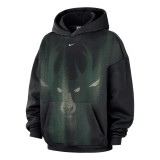 Ανδρικό Φούτερ NBA Μαύρο - Nike Milwaukee Bucks Standard Issue Εικόνα 
