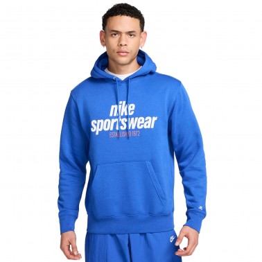 NIKE M NK CLUB BB PO HDY NSW GFX HJ2159-480 Royal Blue