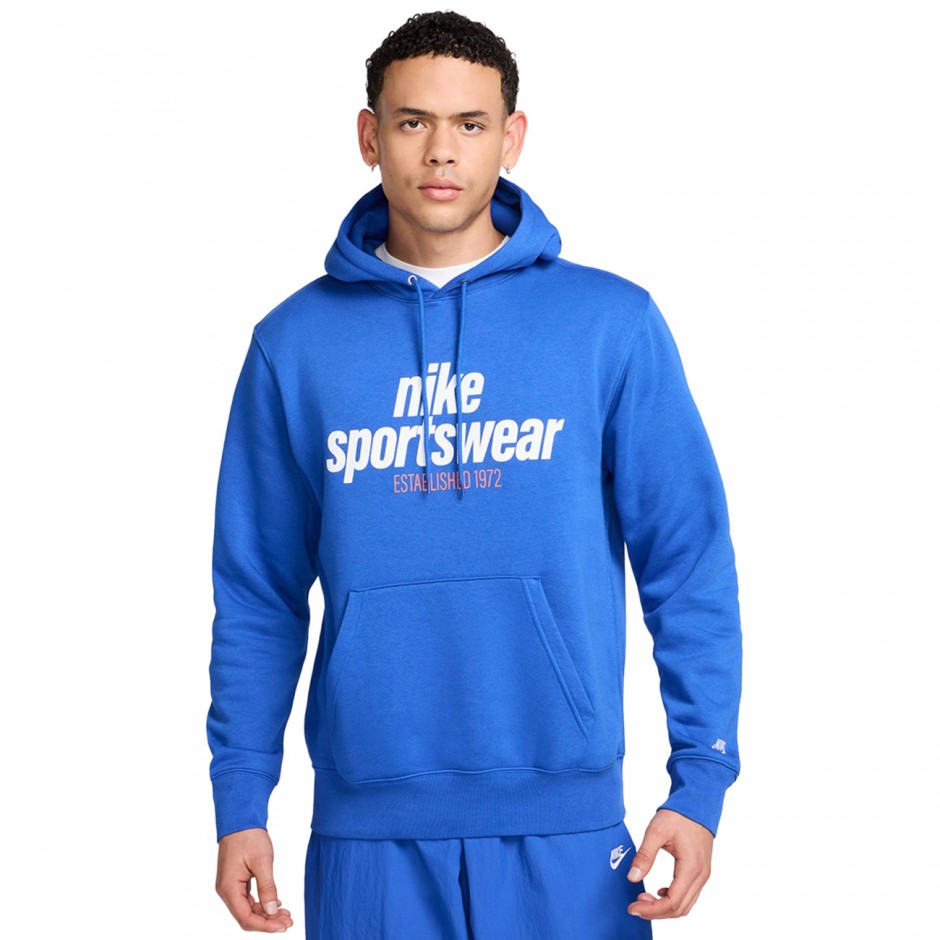 NIKE M NK CLUB BB PO HDY NSW GFX HJ2159-480 Royal Blue