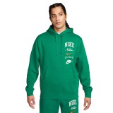 Nike Club Fleece Πράσινο - Ανδρικό Φούτερ Με Κουκούλα Εικόνα 