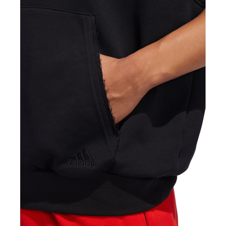 adidas Performance DM SS HOODIE FR5748 Μαύρο