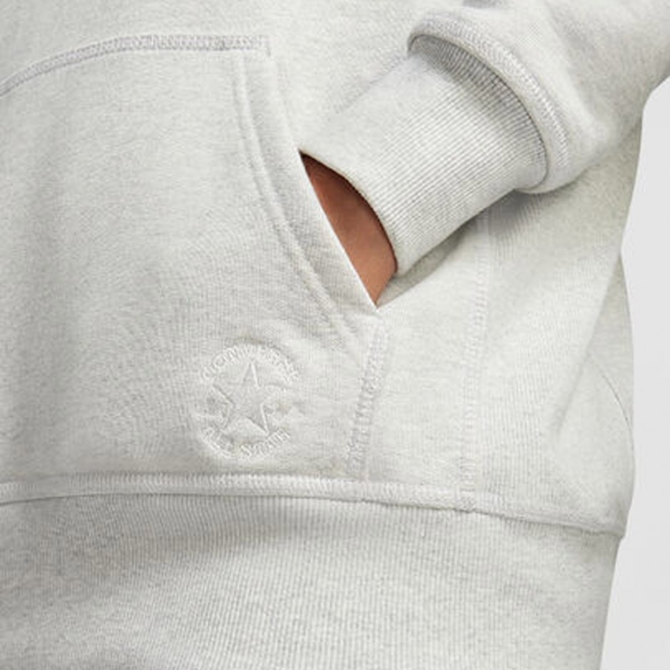 CONVERSE GOLD STANDARD LOOSE-FIT PULLOVER HOODIE 10025917-A02 Grey