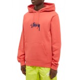 STUSSY STOCK LOGO APP. HOODIE 118391-PALE RED Κοραλί Εικόνα 