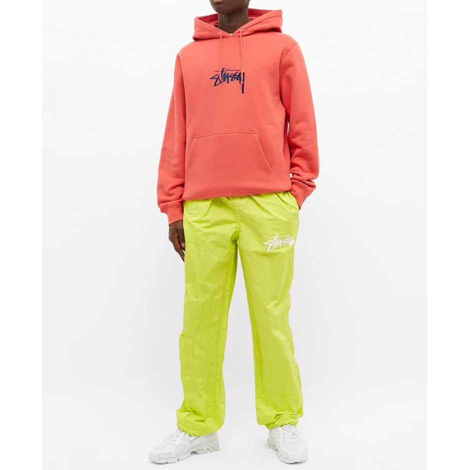 STUSSY STOCK LOGO APP. HOODIE 118391-PALE RED Κοραλί