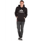 ALPHA INDUSTRIES BASIC HOODIE 178312-03 Μαύρο Εικόνα 2
