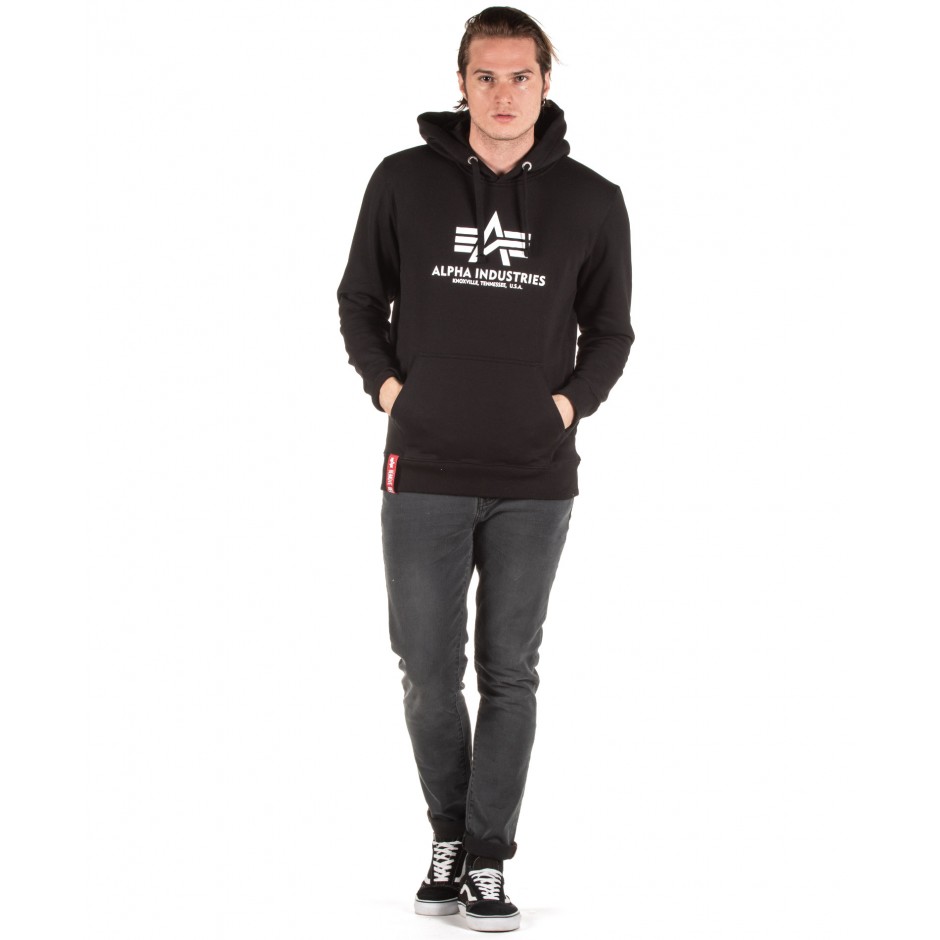 ALPHA INDUSTRIES BASIC HOODIE 178312-03 Μαύρο