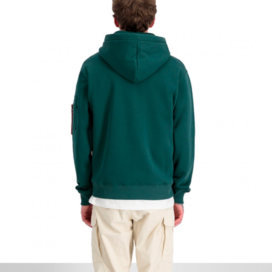 ALPHA INDUSTRIES ALPHA LABEL HOODY 118331-720 Petrol