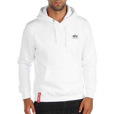 ALPHA INDUSTRIES BASIC HOODY SMALL LOGO 196318-09 White
