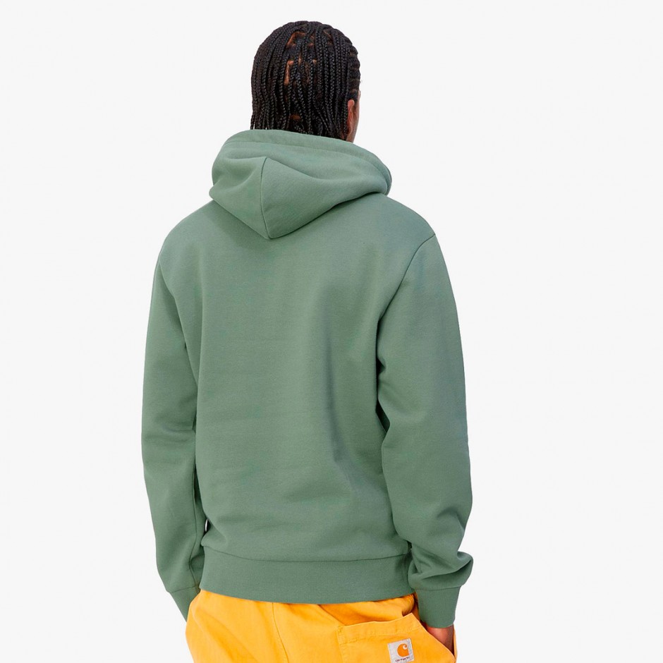 CARHARTT WIP HOODED SCRIPT EMBROIDERY SWEATSHIRT I033658-00XXX Coal