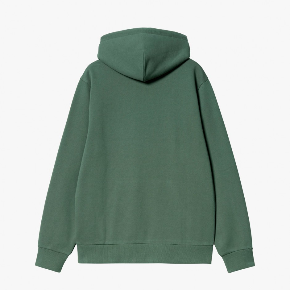 CARHARTT WIP HOODED SCRIPT EMBROIDERY SWEATSHIRT I033658-00XXX Coal