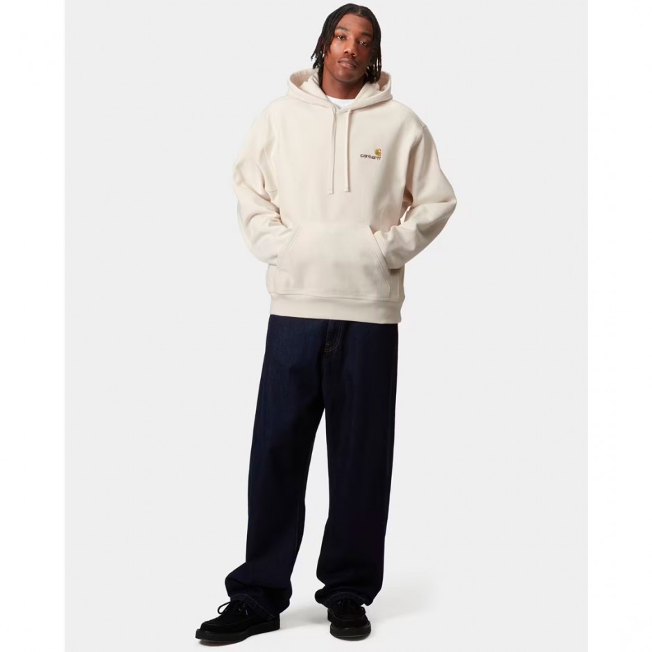 CARHARTT WIP HOODED AMERICAN SCRIPT SWEATSHIRT I028279-05XX Ecru