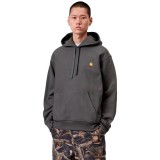 Men's Hoodie Coal - Carhartt WIP Hooded American Script Image 