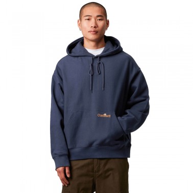 Ανδρικό Φούτερ Μπλε - Carhartt WIP Hooded Label Script