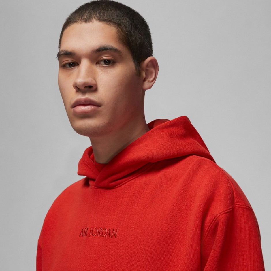 Jordan Air Wordmark Κόκκινο - Ανδρική Μπλούζα Φούτερ