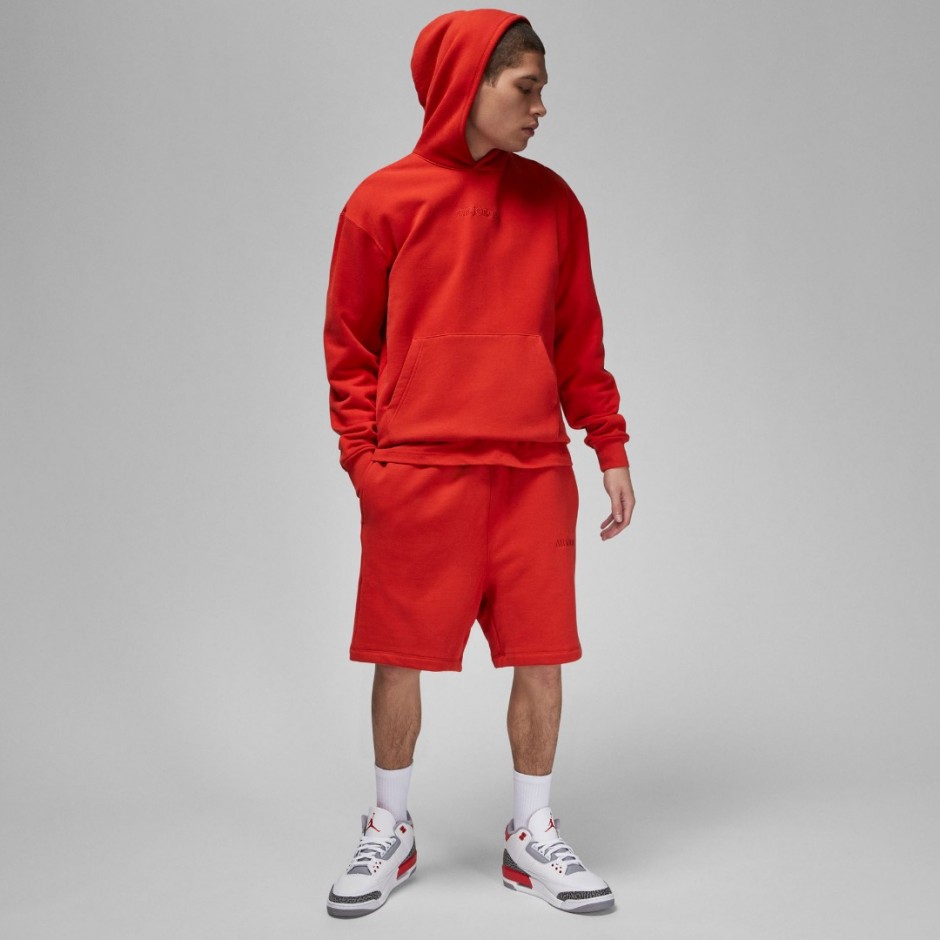 Jordan Air Wordmark Κόκκινο - Ανδρική Μπλούζα Φούτερ