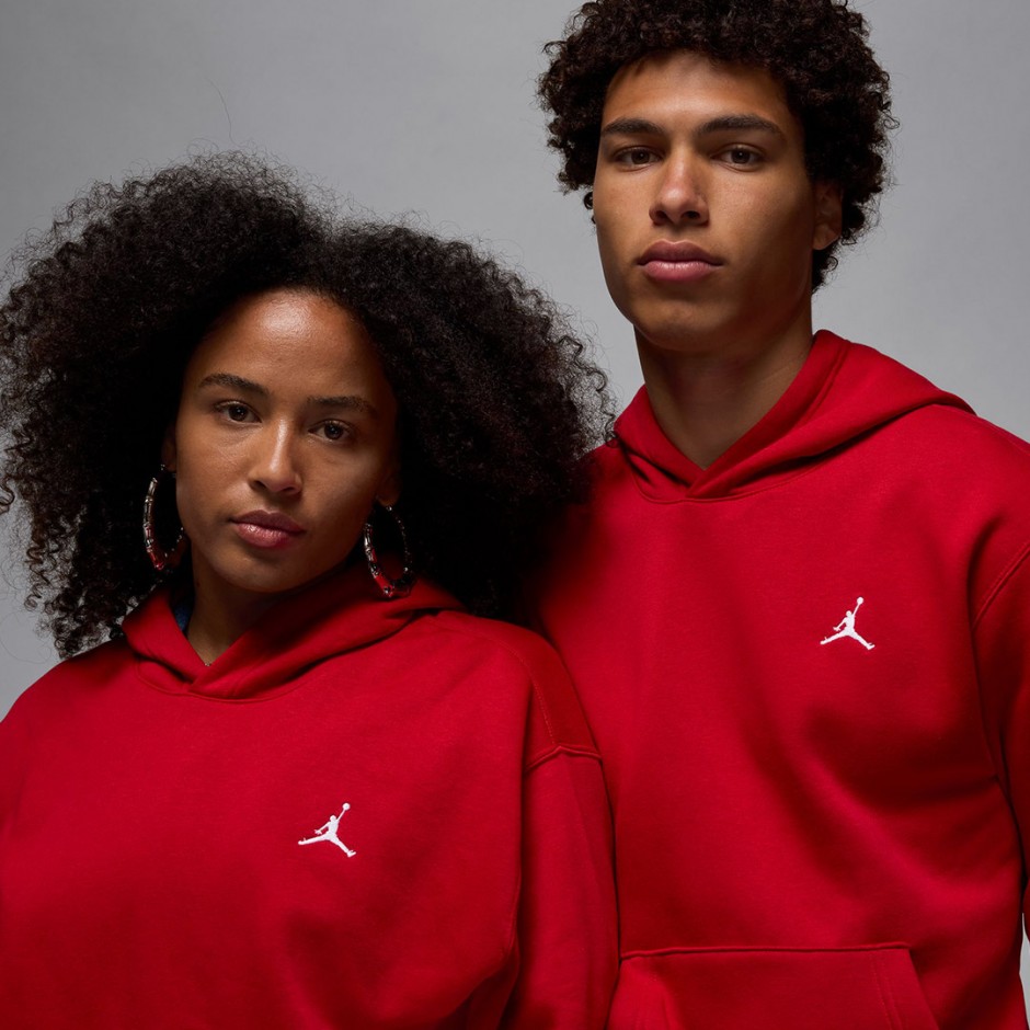 JORDAN BROOKLYN FLEECE HOODIE FV7281-687 Red