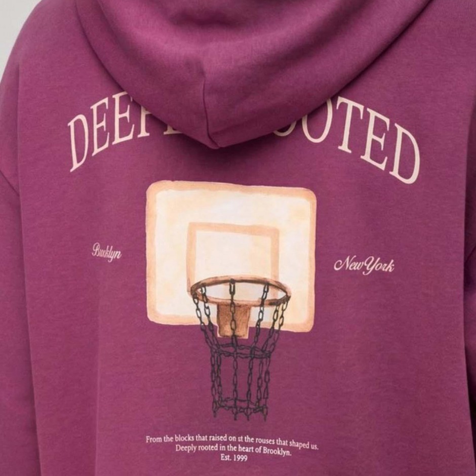 KARL KANI SIGNATURE HOOP OVERSIZED HOODIE KM263-035-2-VIOLET Purple