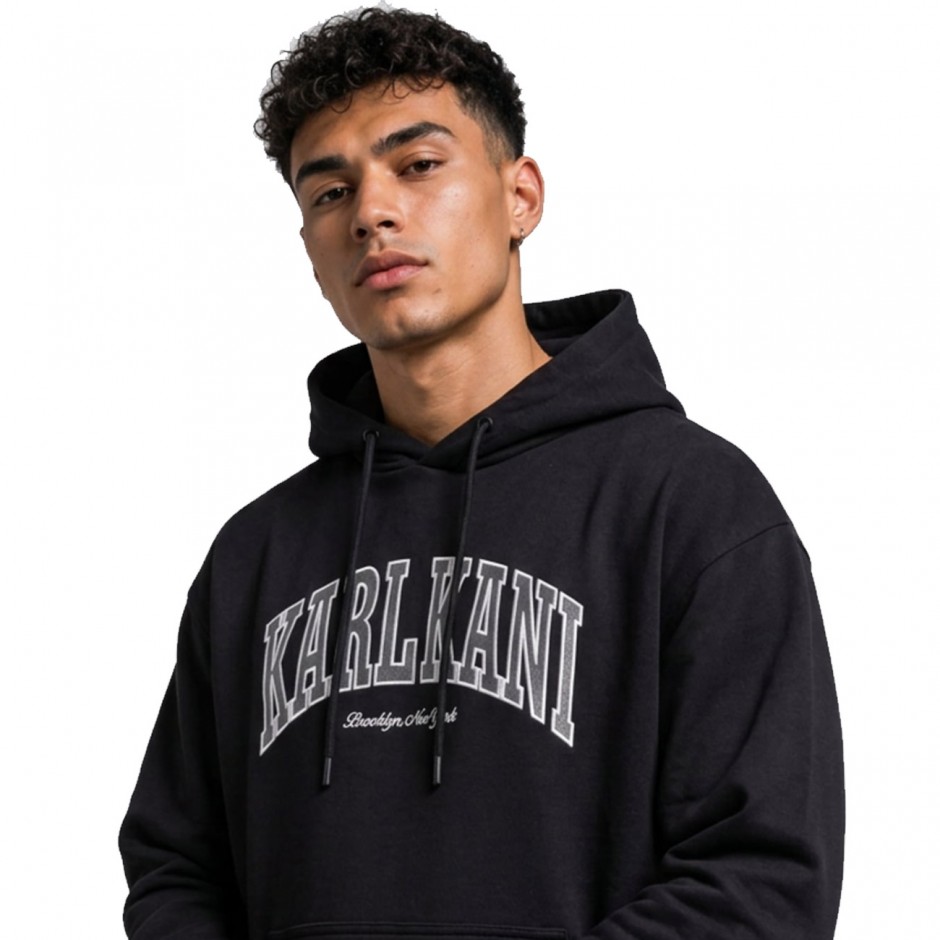 KARL KANI KK COLLEGE OVERSIZED HOODIE KM263-046-1-BLACK Black