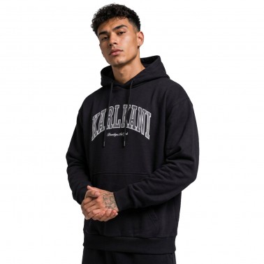 KARL KANI KK COLLEGE OVERSIZED HOODIE KM263-046-1-BLACK Black