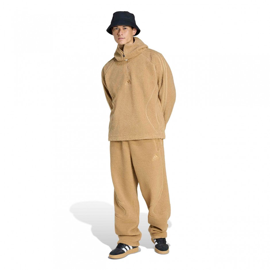 Ανδρική Μακρυμάνικη Μπλούζα Μπεζ - adidas Originals Borg Fleece Teamgeist 1/4 Zipper