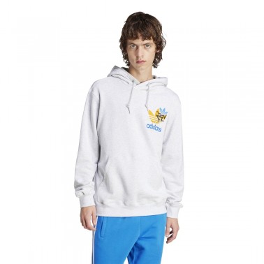adidas Originals Trefoil Γκρι - Ανδρικό Φούτερ Με Κουκούλα