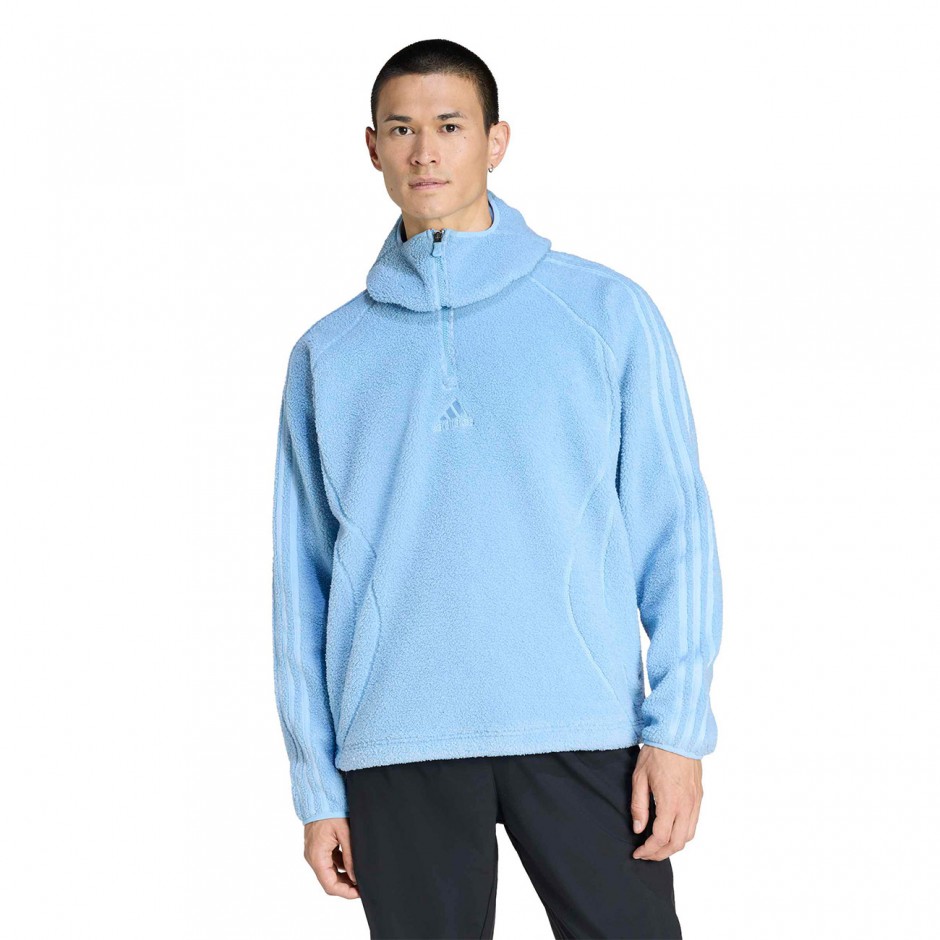 Ανδρική Μακρυμάνικη Μπλούζα Σιέλ - adidas Originals Borg Fleece Teamgeist 1/4 Zipper