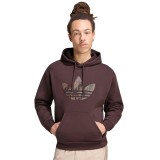 Men's Hoodie Brown - adidas Originals Mono Hooded Image 