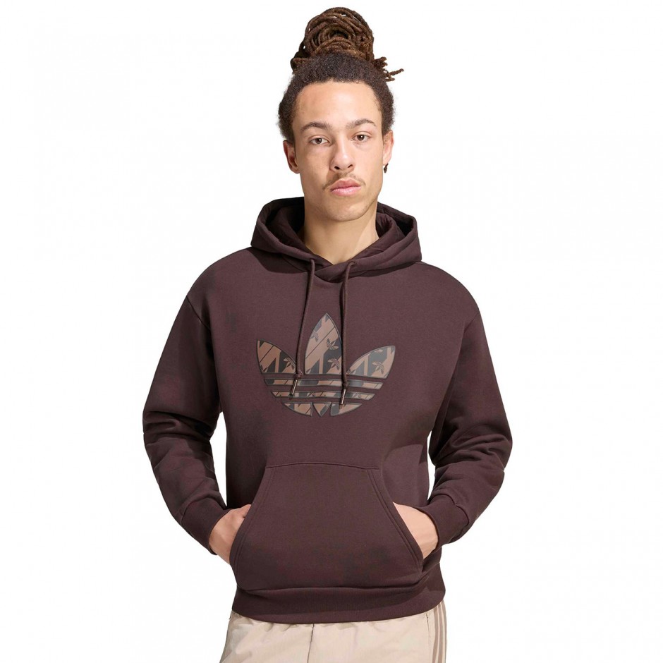 Men's Hoodie Brown - adidas Originals Mono Hooded