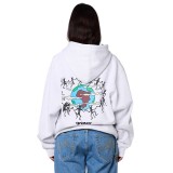 GRIMEY THE PLANET REGULAR HOODIE GCH651-SPG Grey Image 0