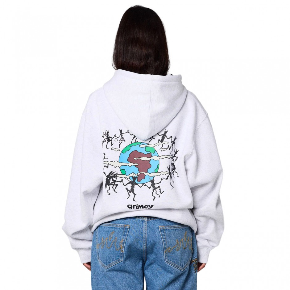 GRIMEY THE PLANET REGULAR HOODIE GCH651-SPG Grey