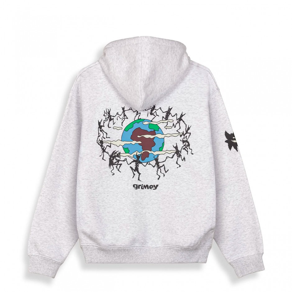 GRIMEY THE PLANET REGULAR HOODIE GCH651-SPG Grey