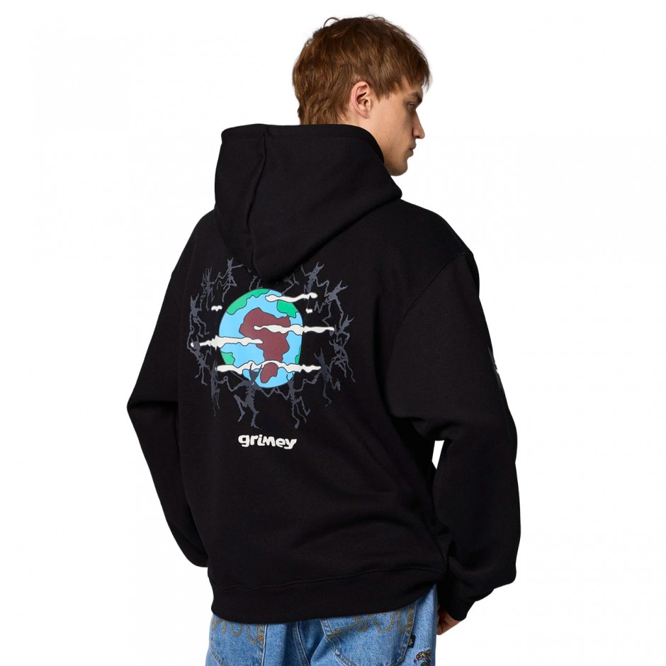 GRIMEY THE PLANET REGULAR HOODIE GCH651-BLK Black