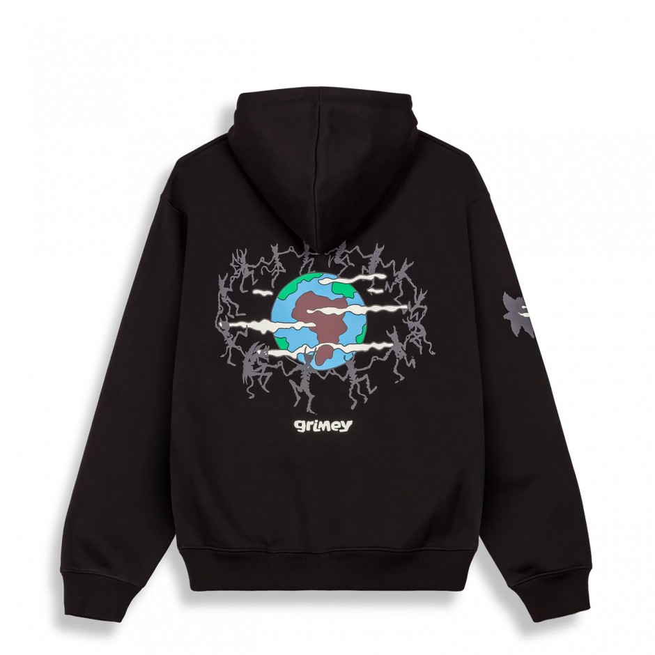 GRIMEY THE PLANET REGULAR HOODIE GCH651-BLK Black
