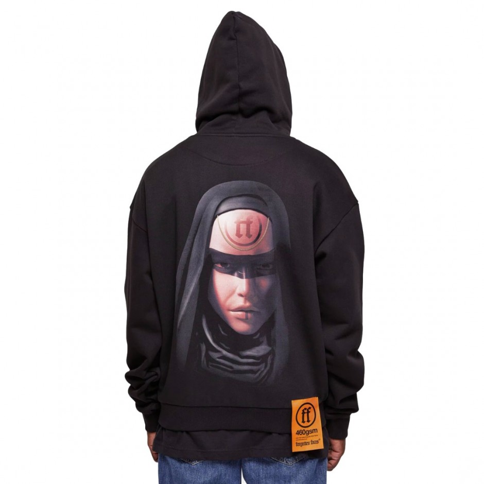 FORGOTTEN BAD MADONNA ULTRA HEAVY COTTON BOX HOODY FOF0023-BLACK Black