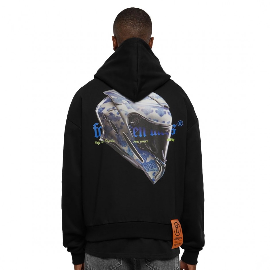 FORGOTTEN FORMEL ULTRA HEAVY COTTON BOX HOODY FOF0089-BLACK Black