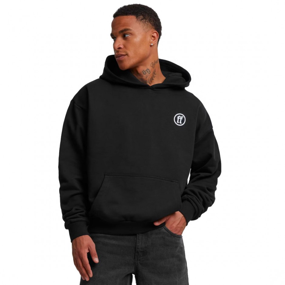 FORGOTTEN FACES SCARAB ULTRA HEAVY COTTON BOX HOODY FOF0099-BLACK Black