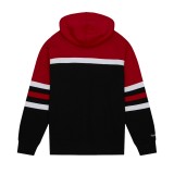 MITCHELL & NESS NBA HEAD COACH HOODIE BULLS FPHD6293-CBUYYPPPRDBK-RED-BLACK Black Image 0