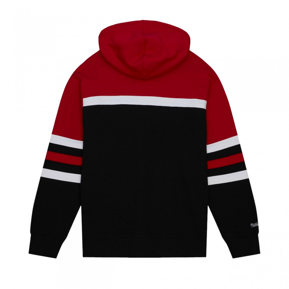 MITCHELL & NESS NBA HEAD COACH HOODIE BULLS FPHD6293-CBUYYPPPRDBK-RED-BLACK Black
