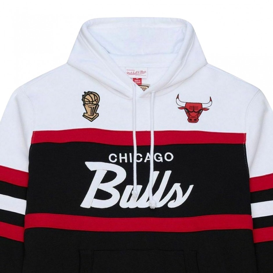 MITCHELL & NESS NBA TEAM COLOR HEAD COACH HOODIE CHICAGO BULLS TH16322-CBUBLCK-BLACK Black