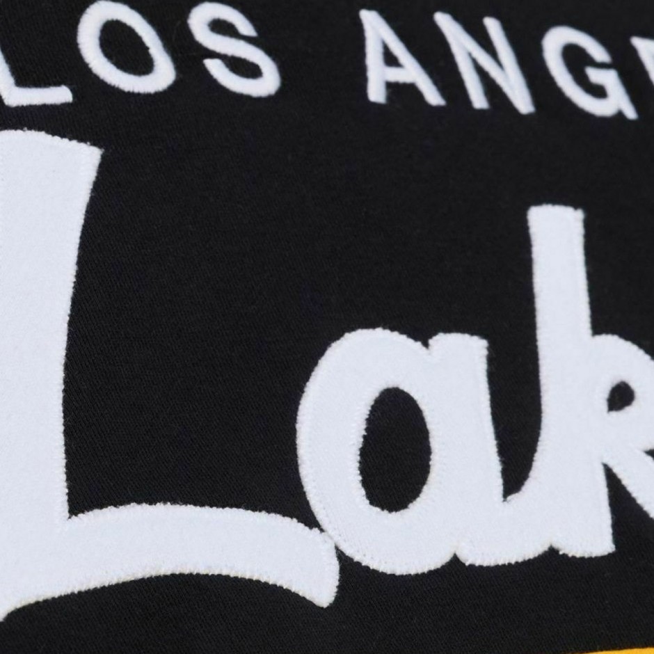 MITCHELL & NESS NBA TEAM COLOR HEAD COACH HOODIE LOS ANGELES LAKERS TH16322-LALBLCK-BLACK Black