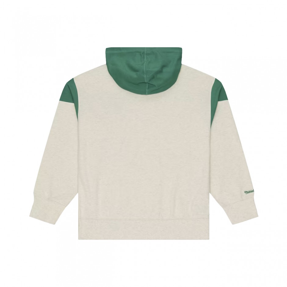 MITCHELL & NESS NBA RETRO ROOTS FRENCH TERRY HOODIE BOSTON CELTICS TH13952-BCECREA-CREAM Ecru