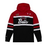 MITCHELL & NESS NBA HEAD COACH HOODIE BULLS FPHD6293-CBUYYPPPRDBK-RED-BLACK Black Image 