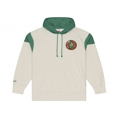 MITCHELL & NESS NBA RETRO ROOTS FRENCH TERRY HOODIE BOSTON CELTICS TH13952-BCECREA-CREAM Ecru